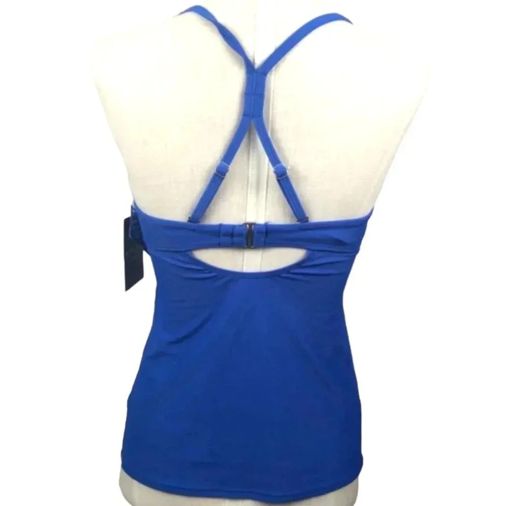 NWT Athleta Bandeau Tankini Swim Top‎ Caspian Blue